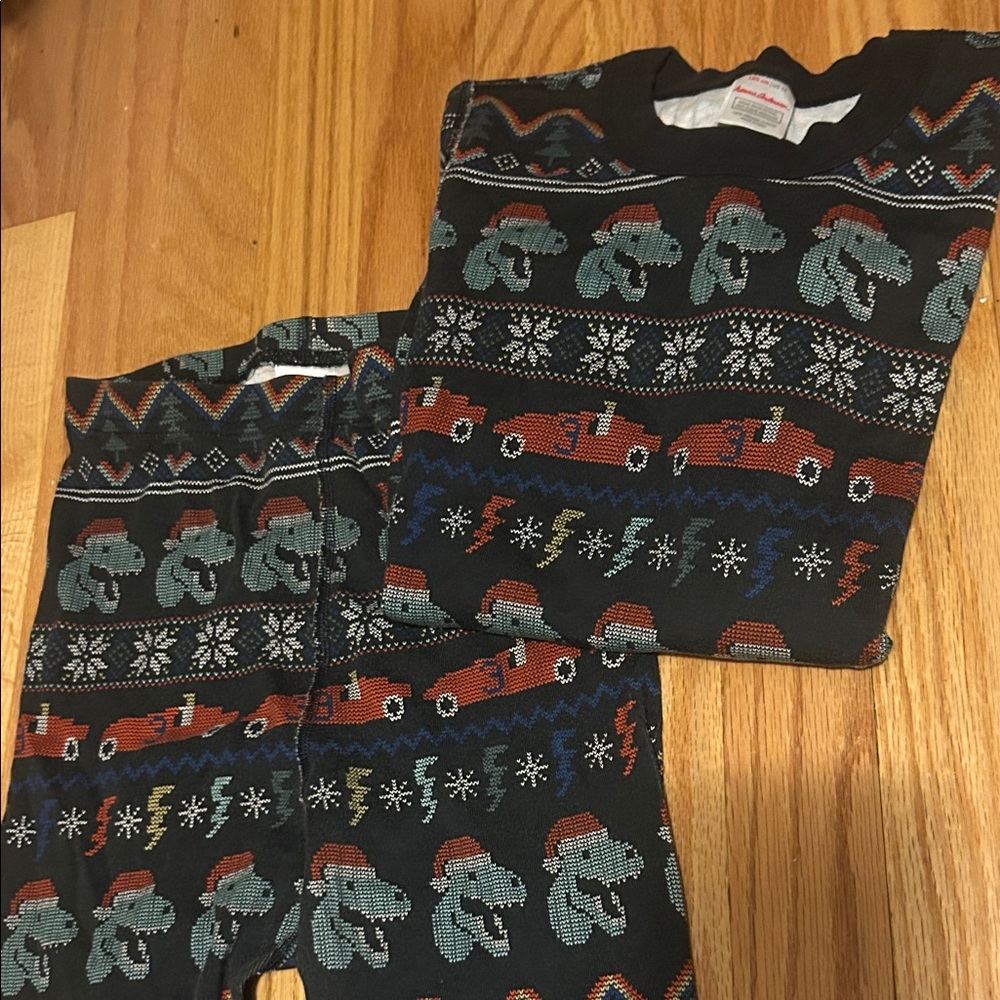 Hanna Andersson Black and Red Holiday Pajama Set